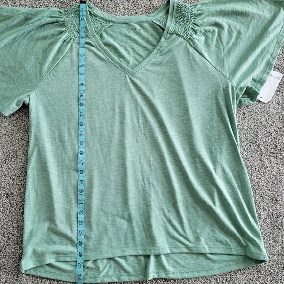 Wonderly Tunic Top Pale Green Plus Size 1X Great Transition Piece - Picture 7 of 9